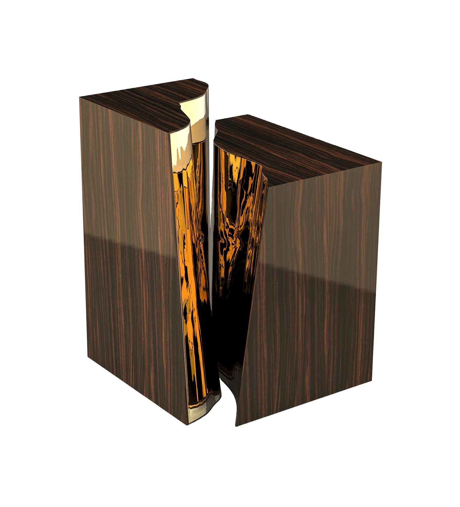 Fissure Ebony Side Table