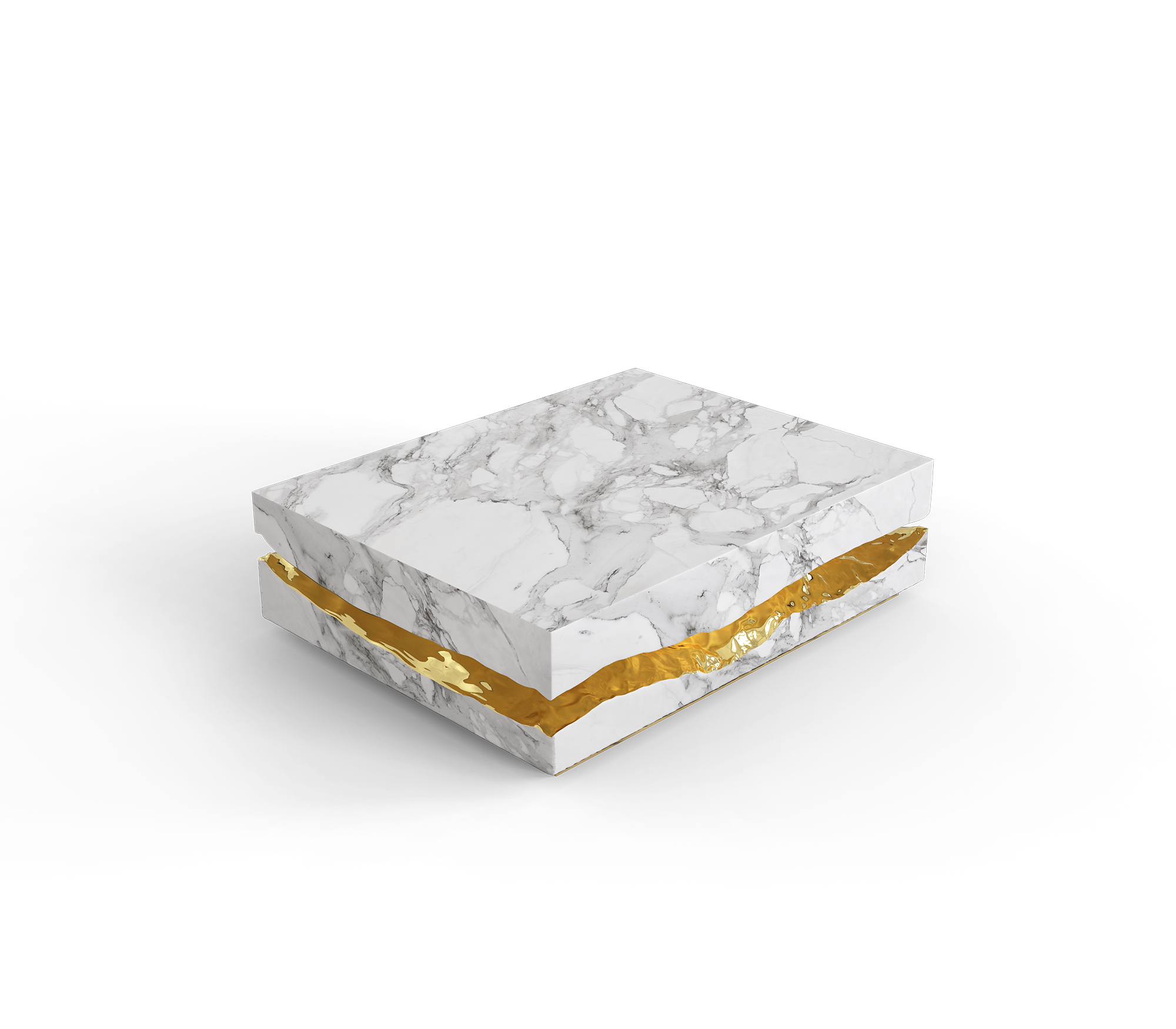 Boulder Carrara Marble Accent Table Boulder Carrara Marble Accent Table