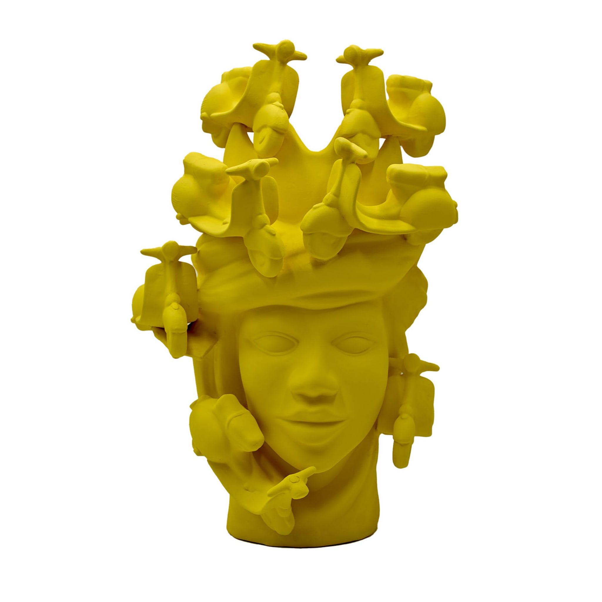 Matte Yellow Moor's Sculpture