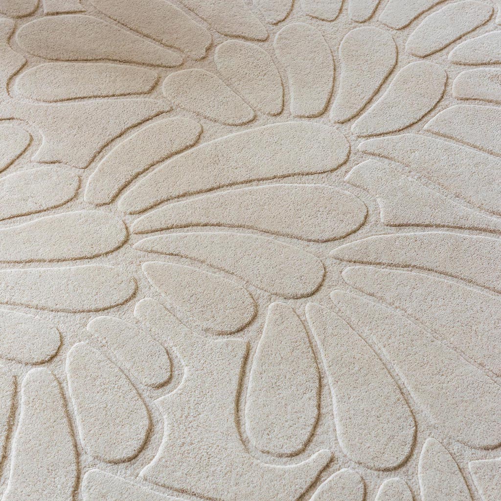 Coleby Petals Ivory Cream Rug
