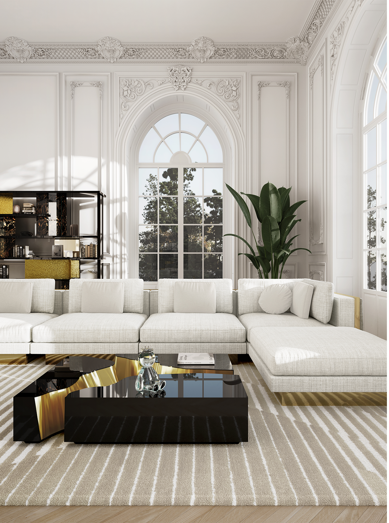 Fissure Black / Gold Coffee Table Fissure Black / Gold Coffee Table