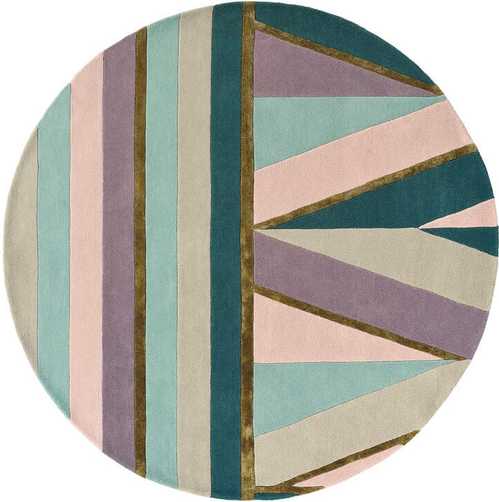 Sahara Pink 56102 Round Rug