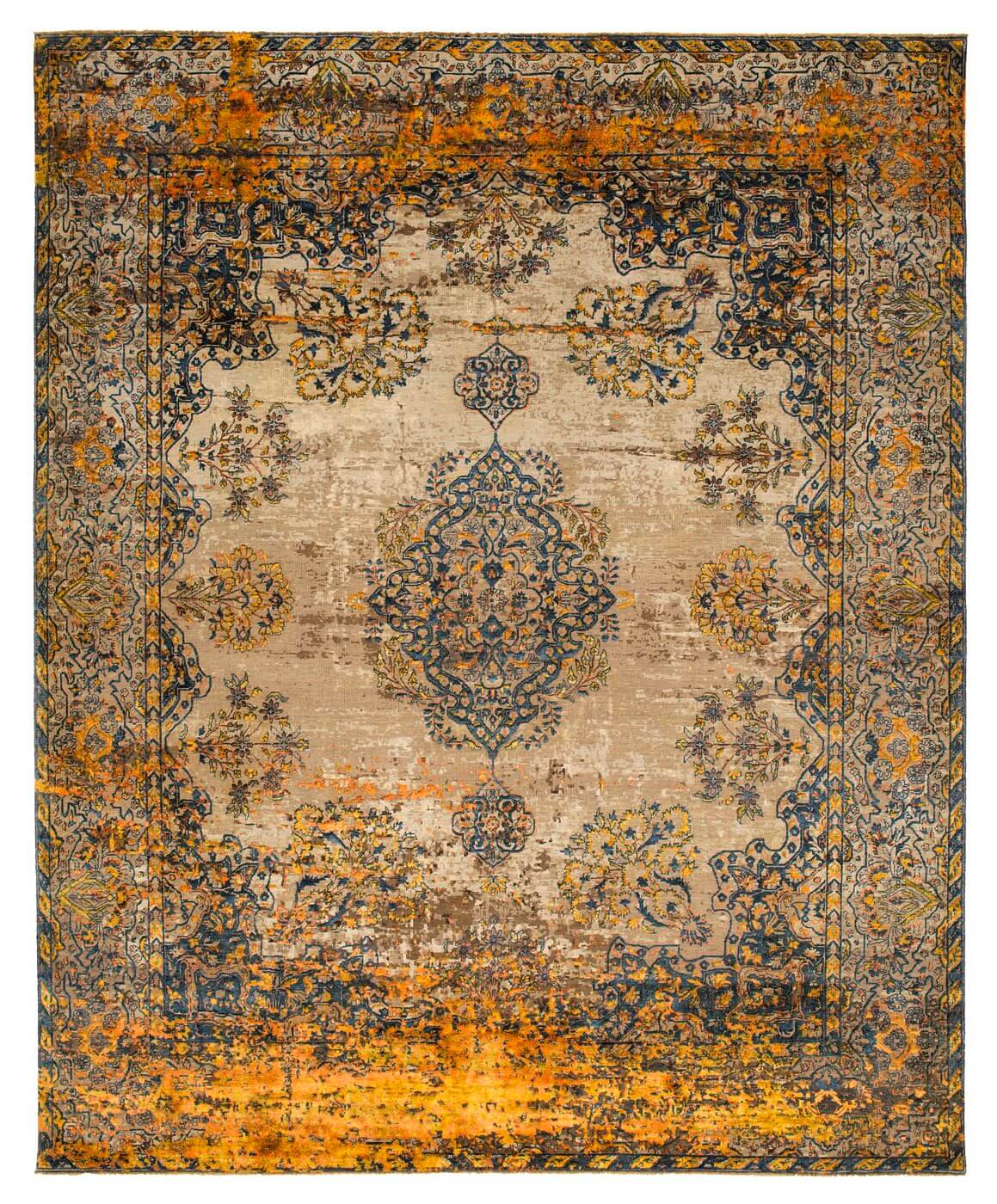 Kirman Robson Artwork 19 Orange Rug