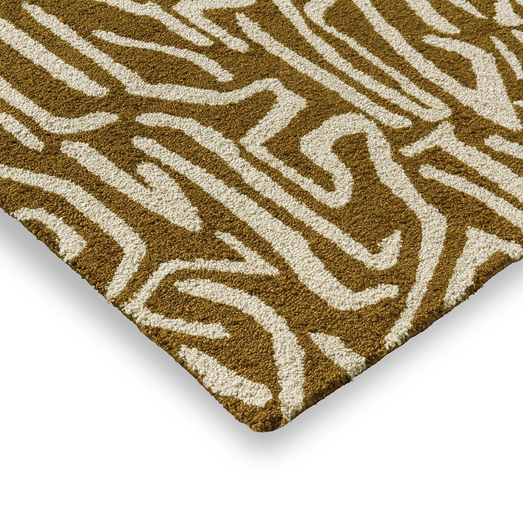 Melodic Ochre/Gold Outdoor Rug | Size: 160 x 230 cm