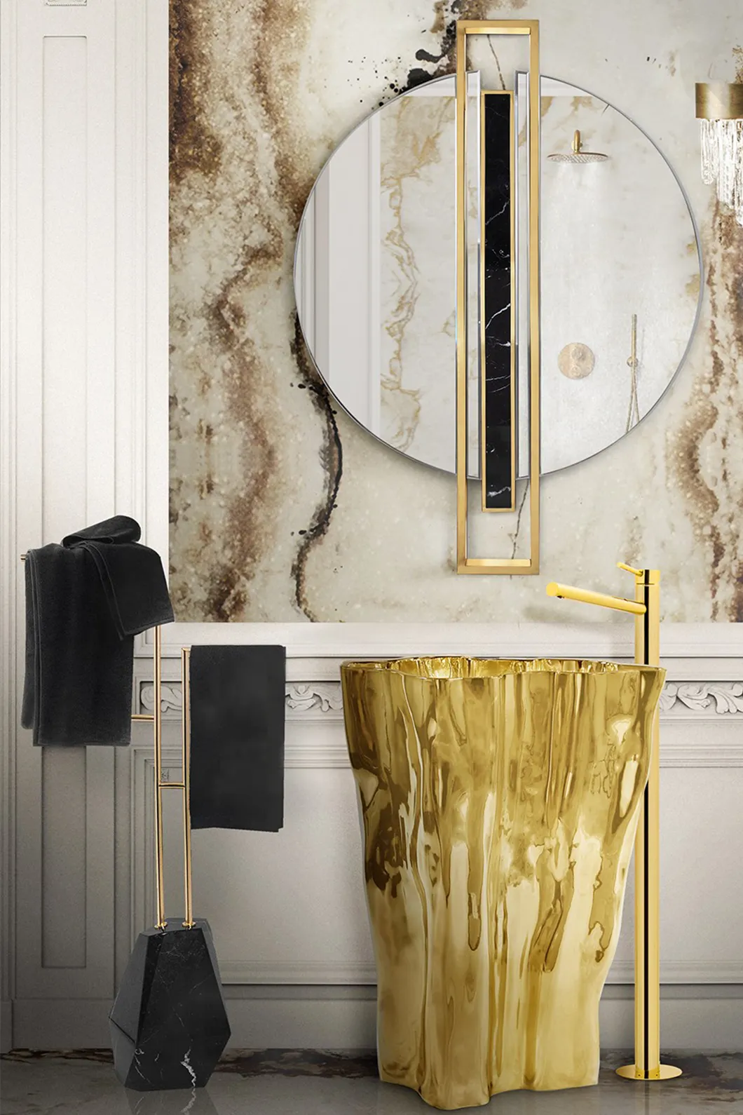 Brilliance Black Towel Rail