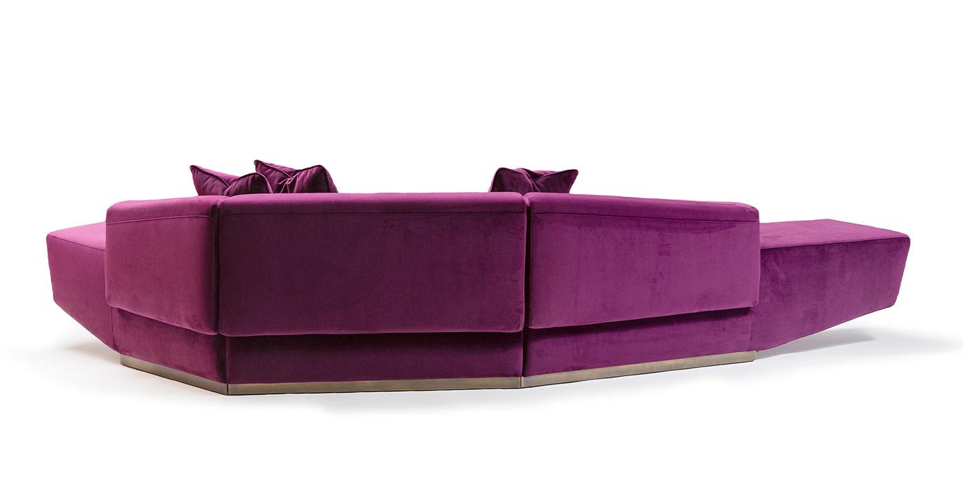 Dubhè Modular Sofa in Fuchsia Tone