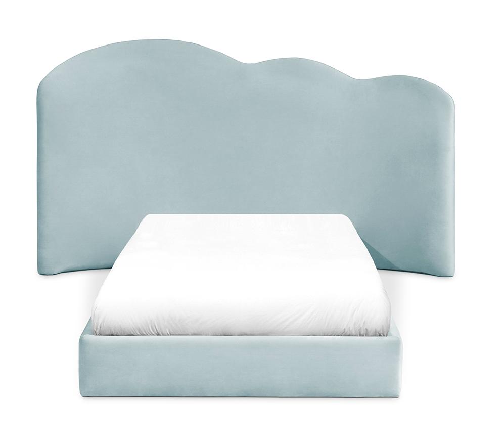 Fluffy Sky Blue Bed