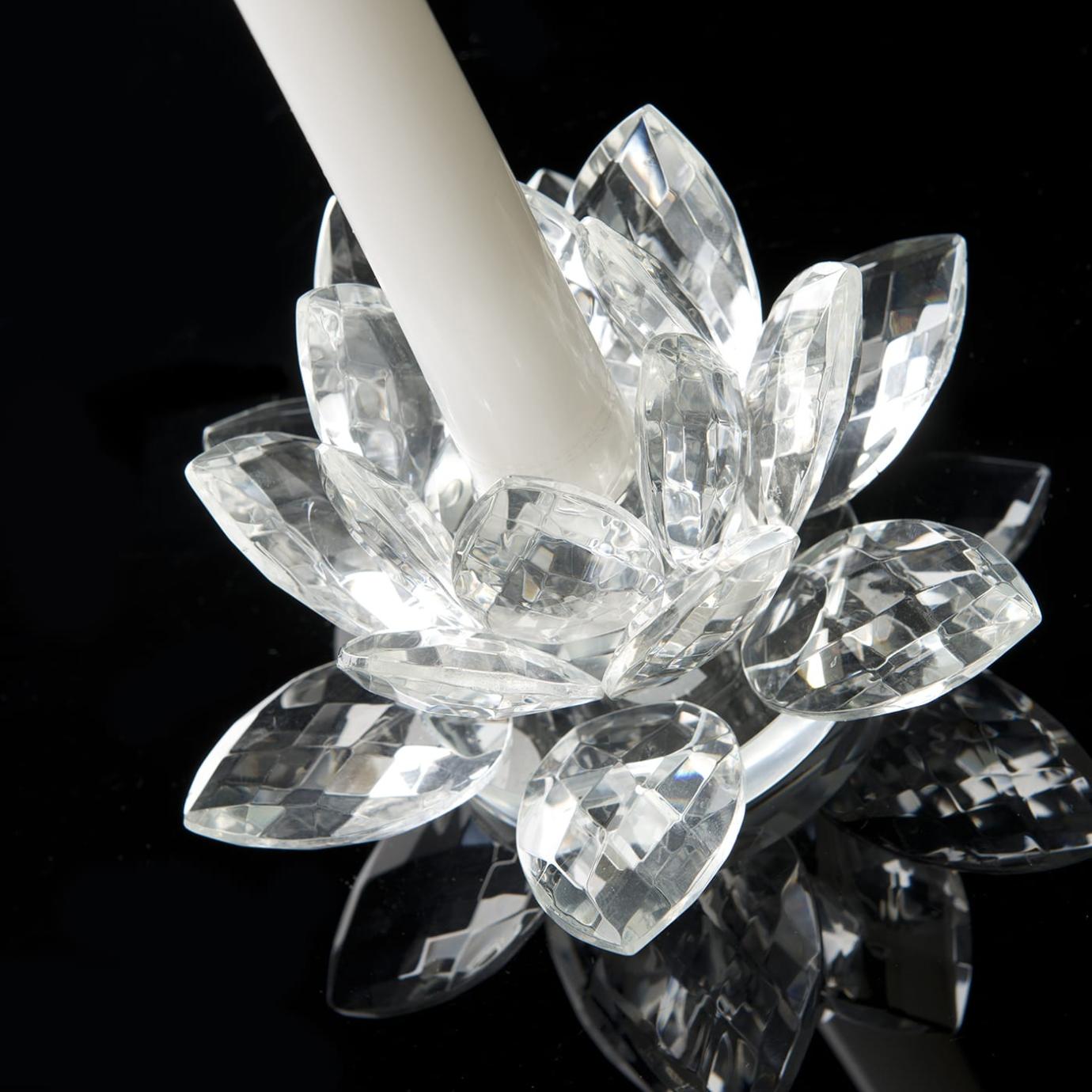 Lotus Crystal Candle Holder