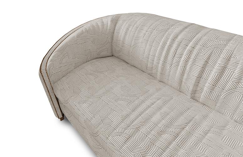 Premium Beige Curved Sofa