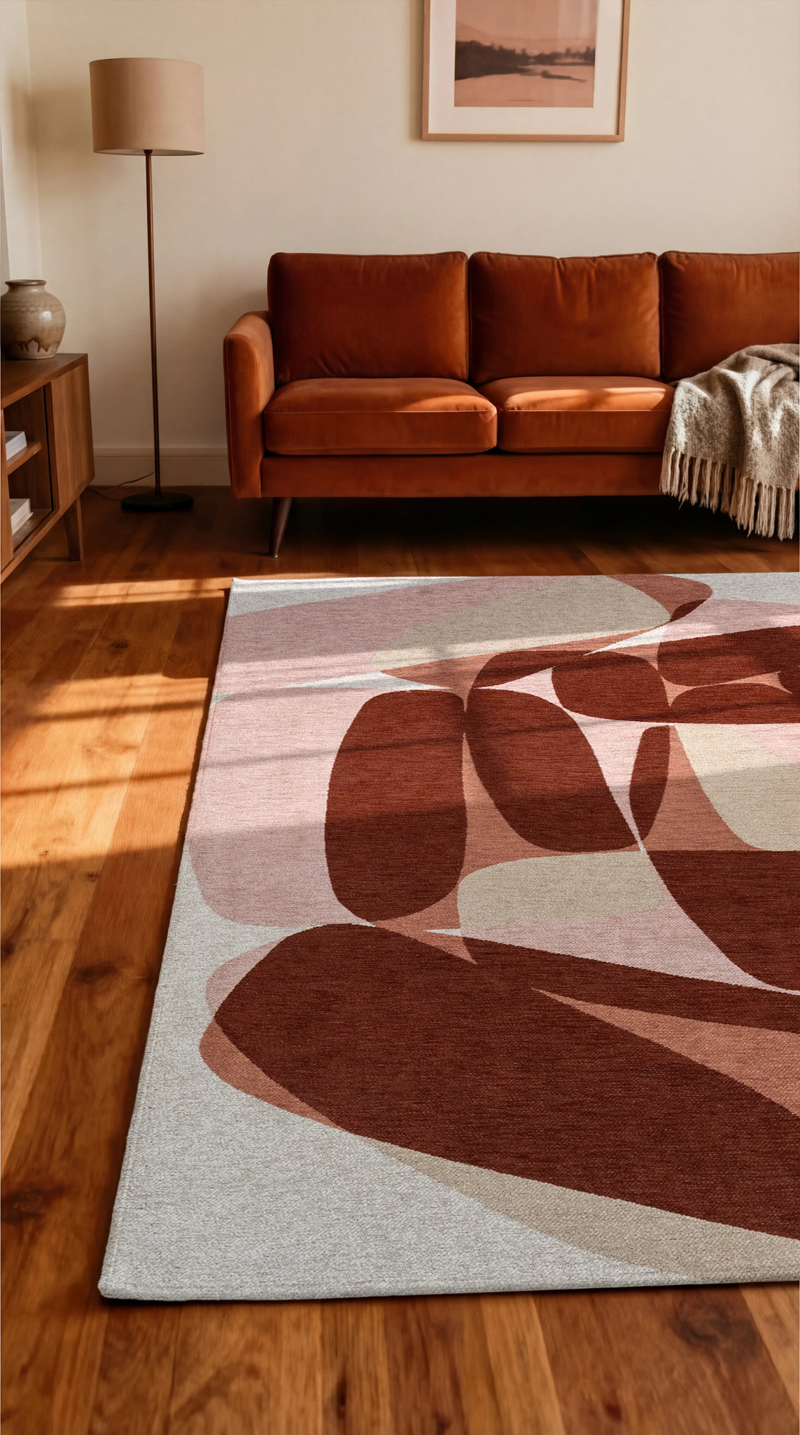 Stones Cherry Mocha Rug | Size: 140 × 200 cm