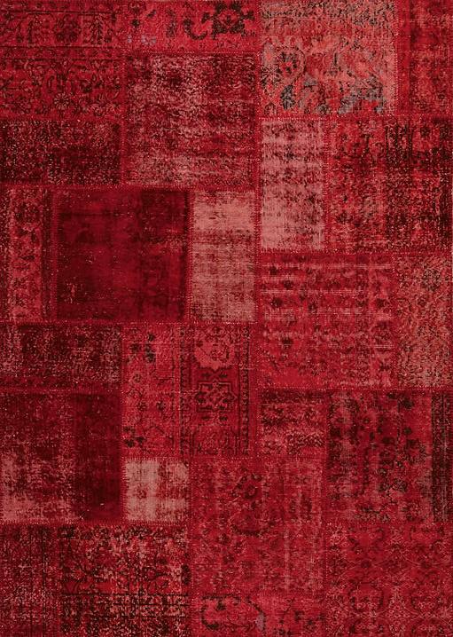 Red Patchwork Rug