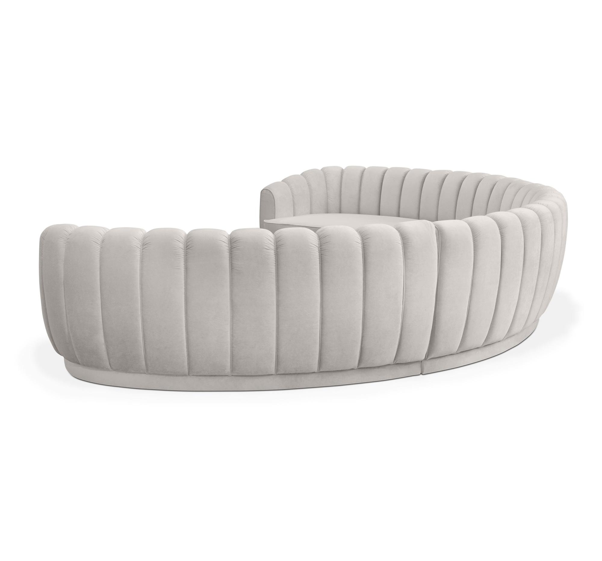 Luxe Round Three Seater Sofa
