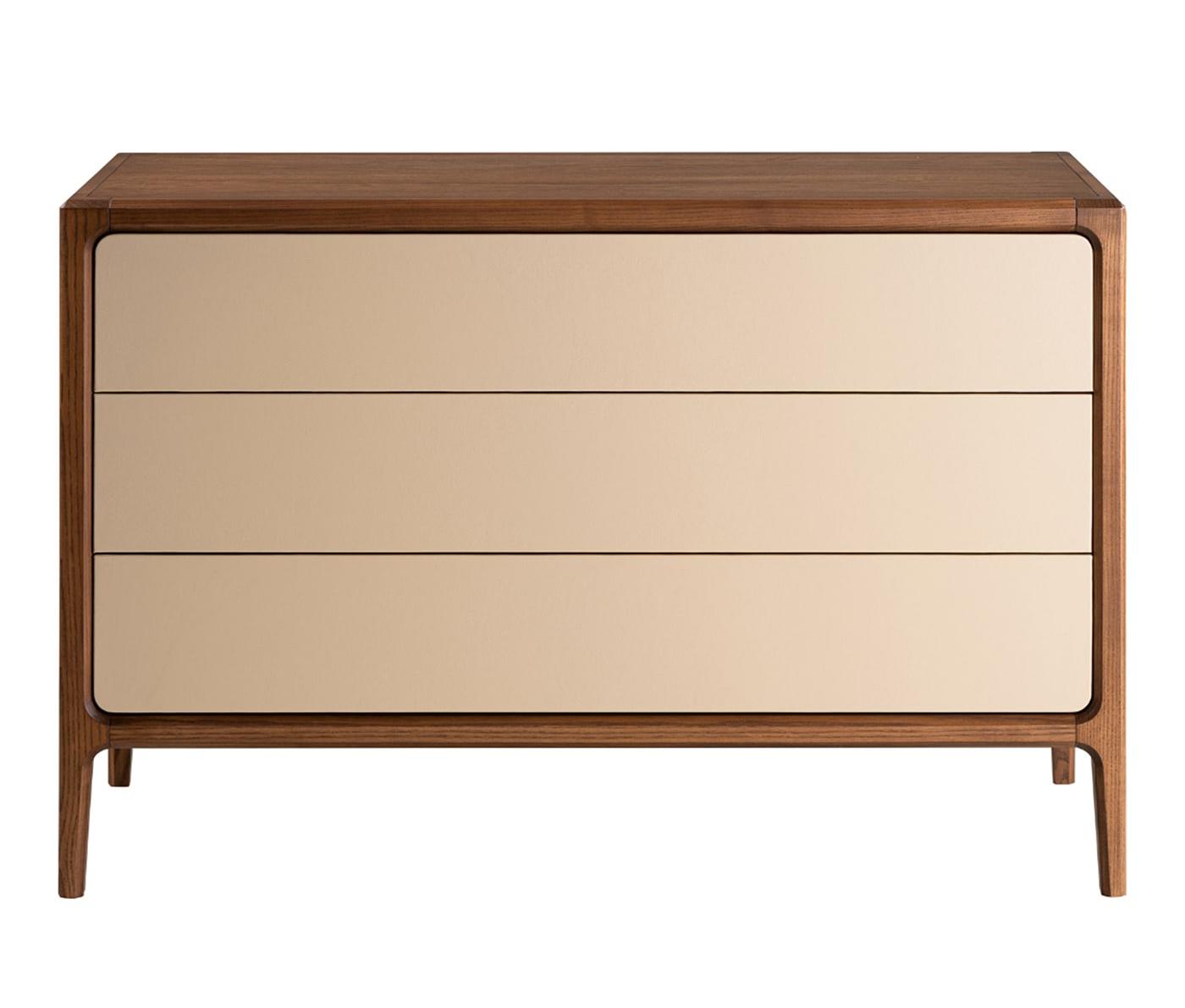 Leather-Covered Chest Of Drawers