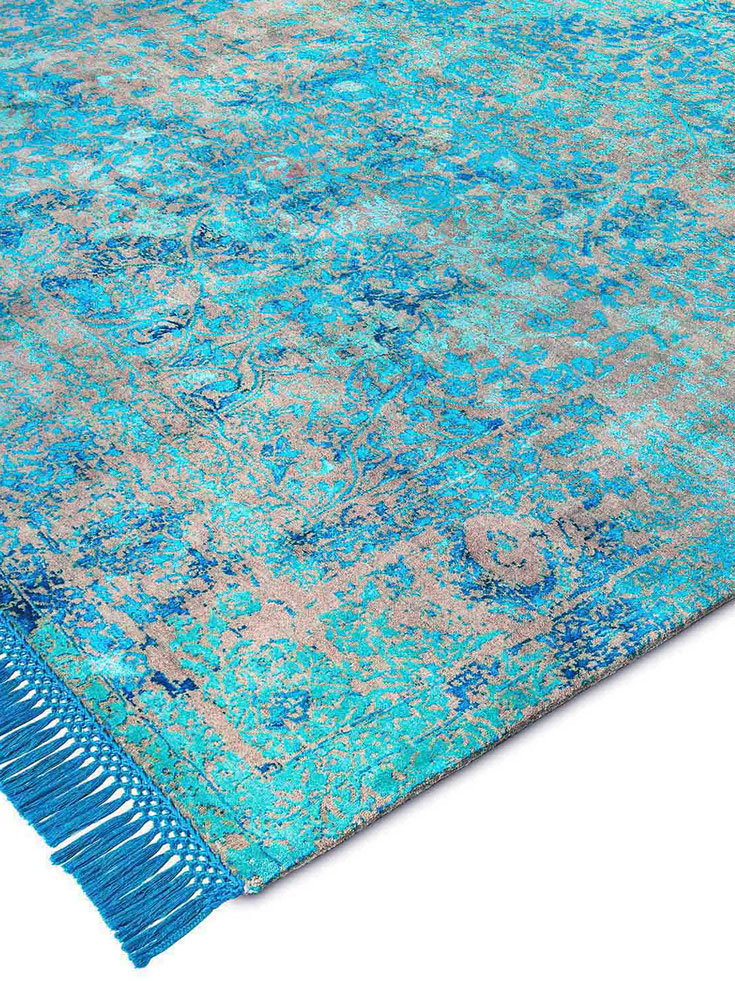 Electric Blue Luxury Rug