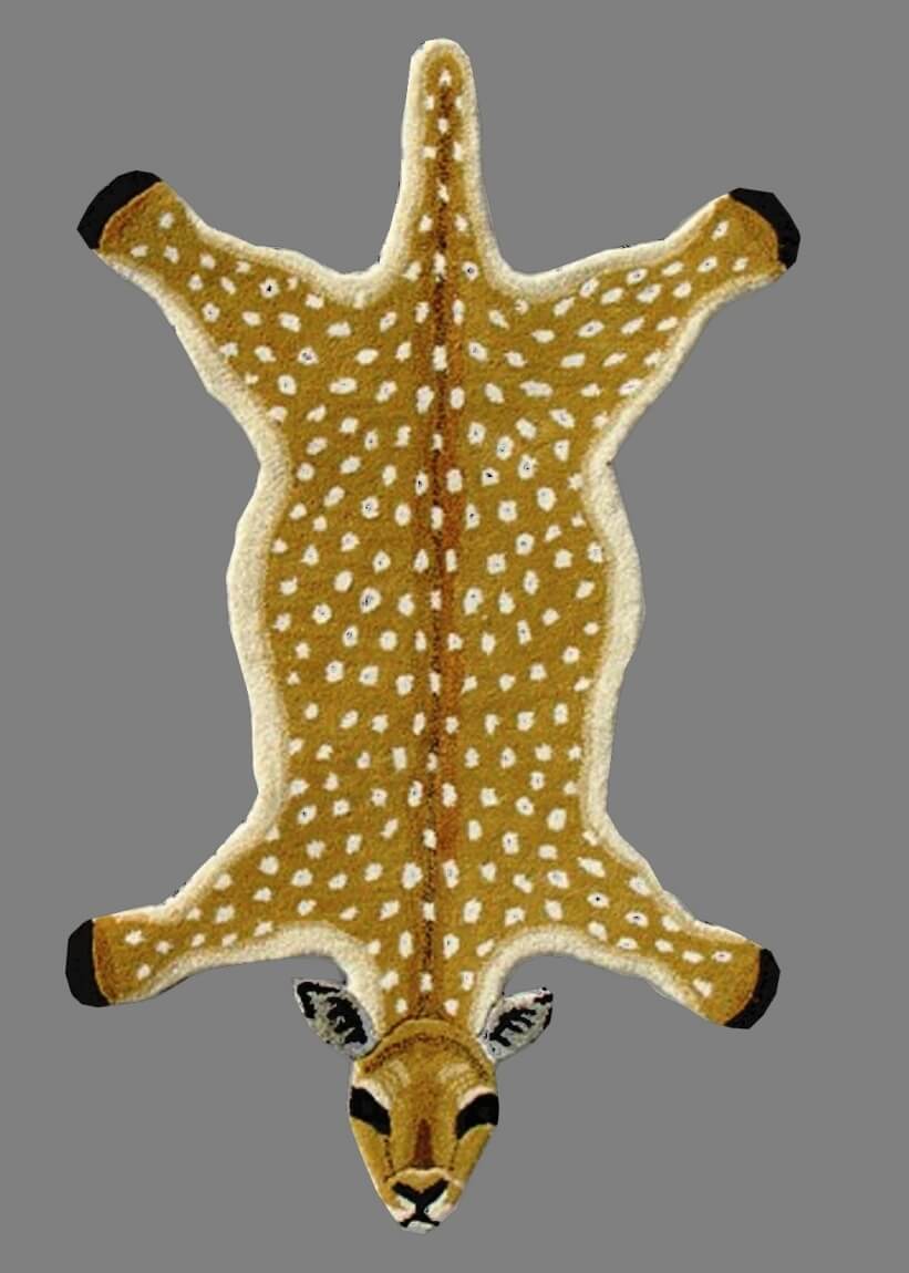Animals Deer Natural Rug
