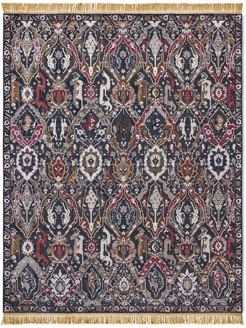 KavaBagh Black Handmade Luxury Rug