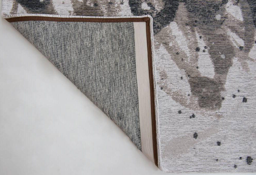 Jacquard Cotton Flatweave Rug Grey Waves | Size: 230 x 330 cm