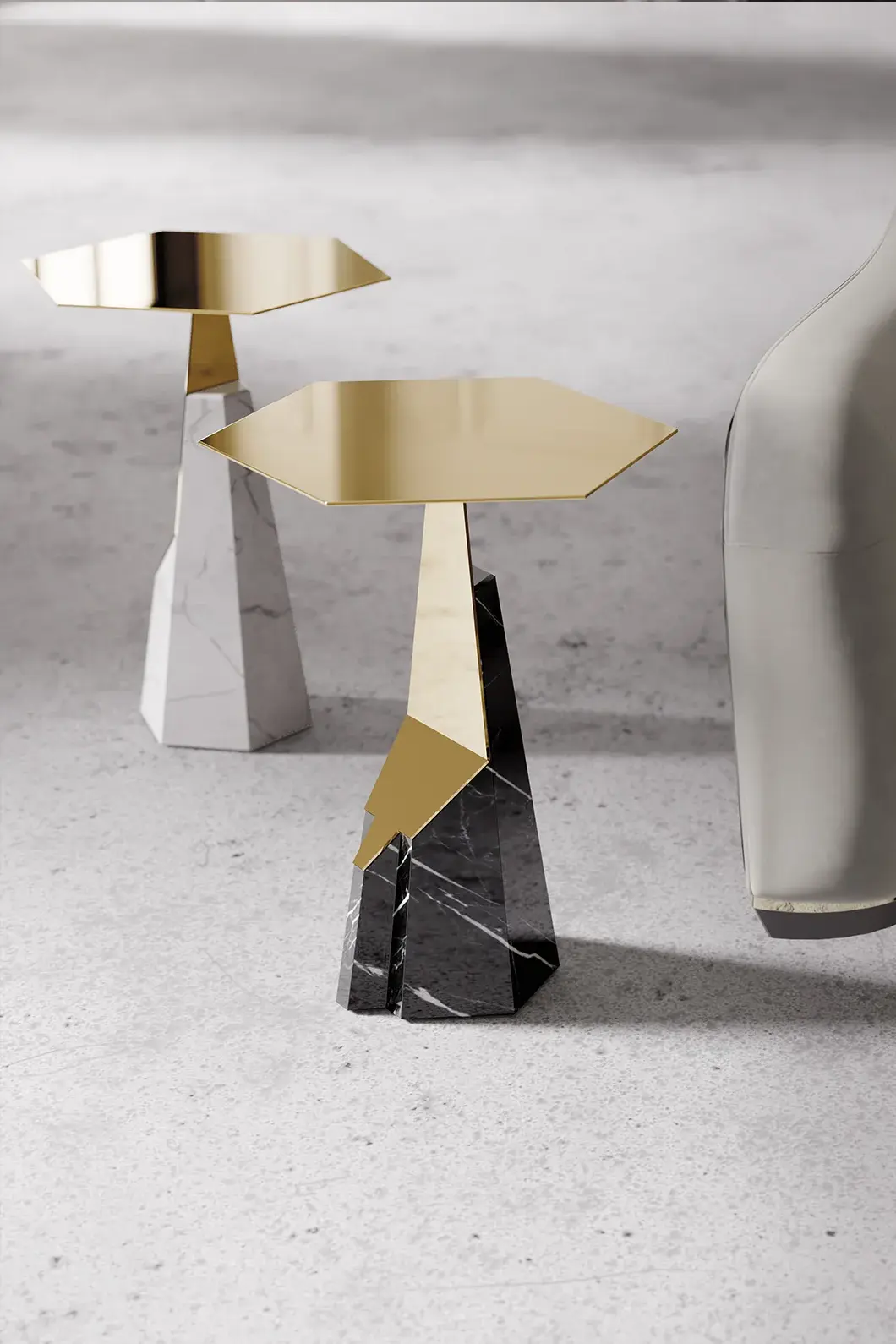 Aura Black Side Table - 1