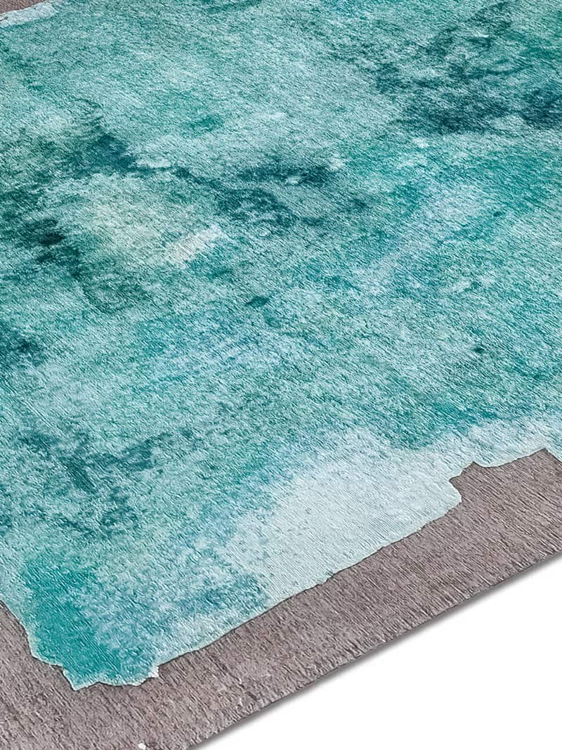 Mono Aqua Luxury Hand-Knotted Rug