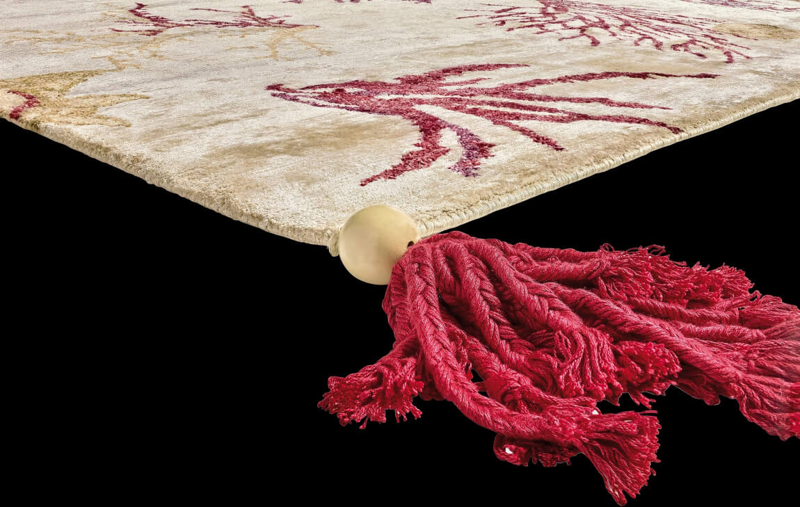 Corals Bamboo Silk Rug