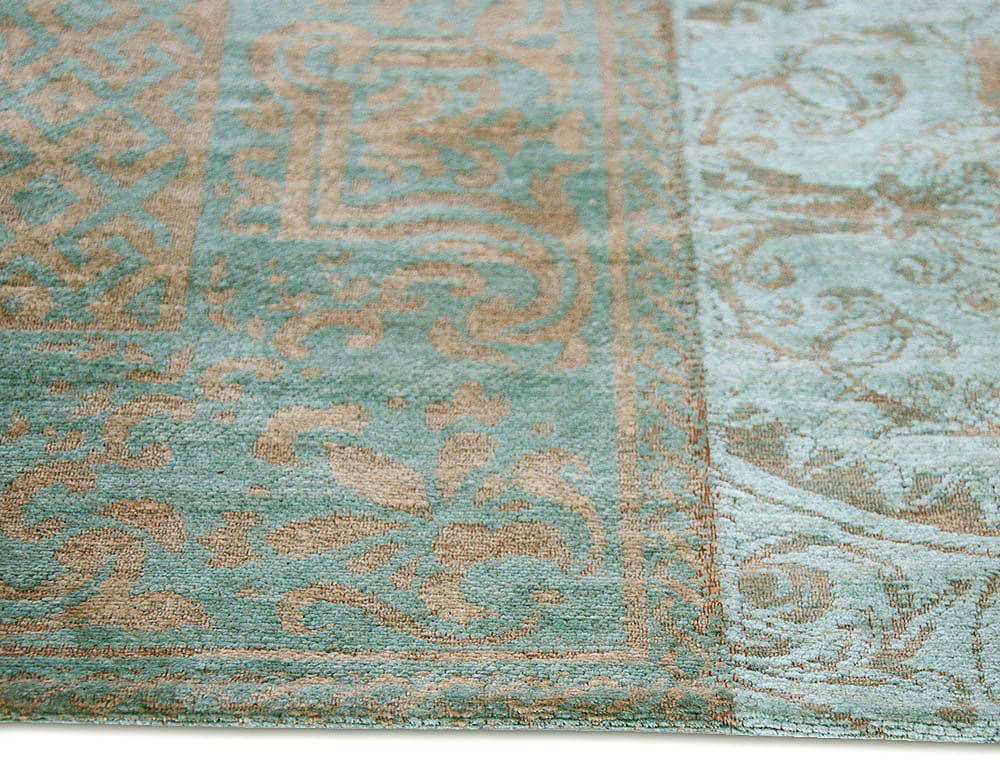 Patchwork Rug Multi Sea Blue