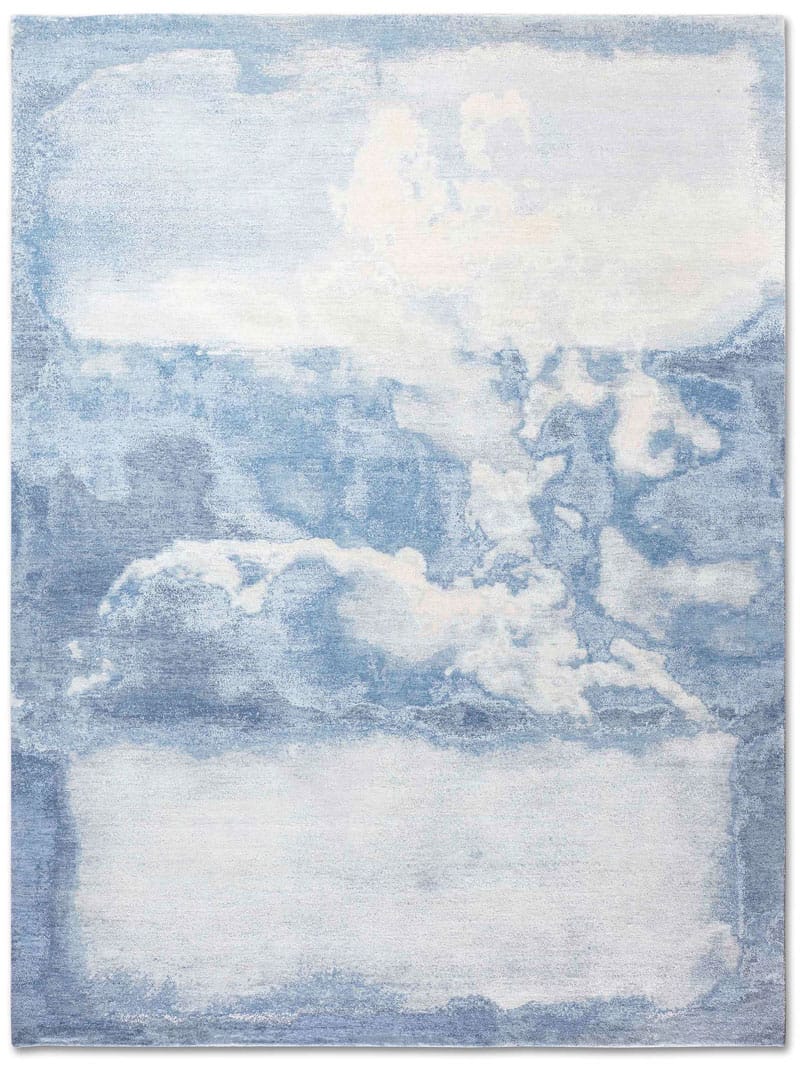 Clouds Blue Handmade Luxury Rug