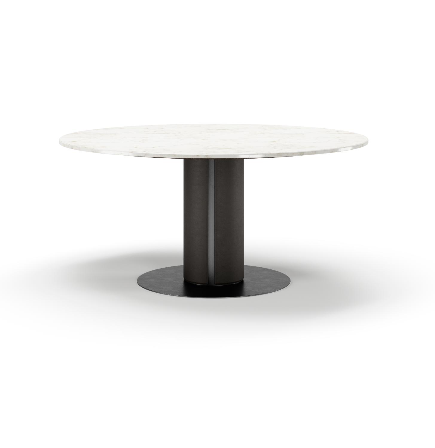 Edward Pedestal Marble Dining Table