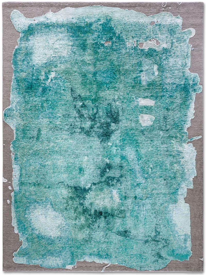 Mono Aqua Luxury Hand-Knotted Rug