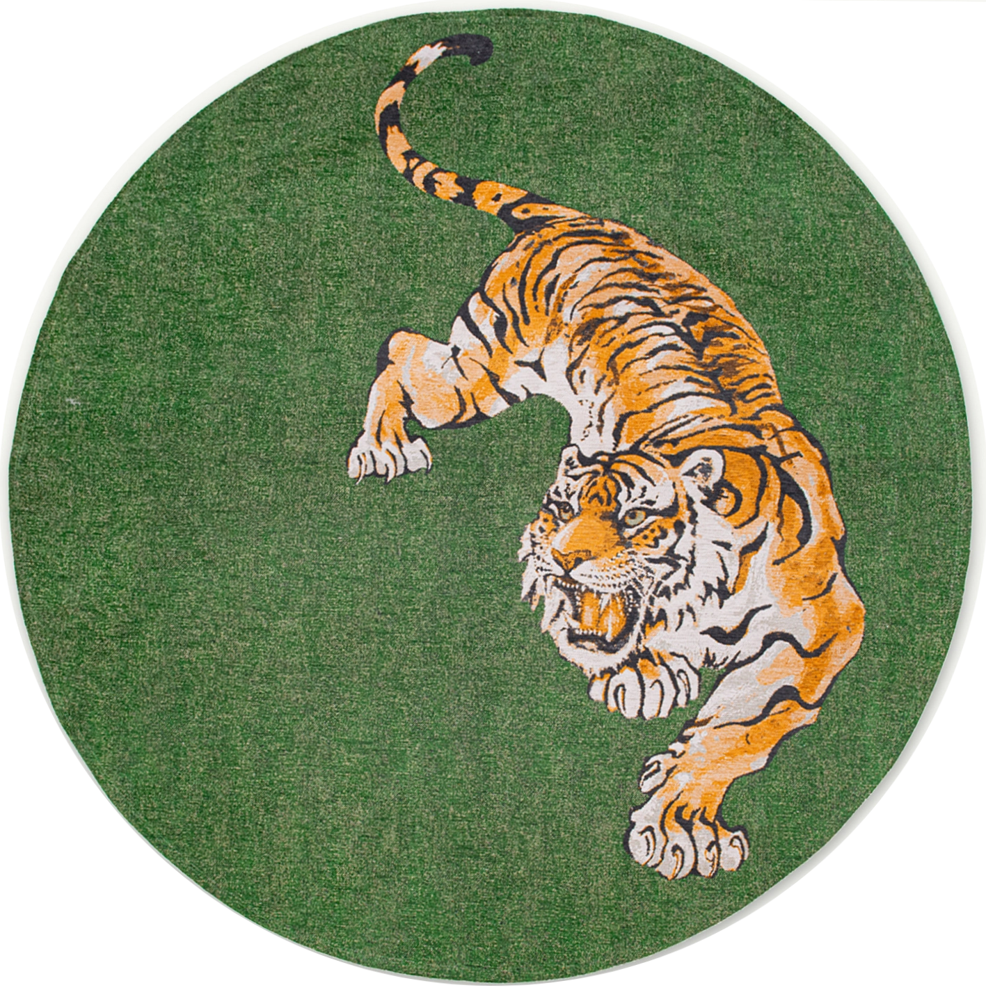 Green On Fire 9388 Round Rug