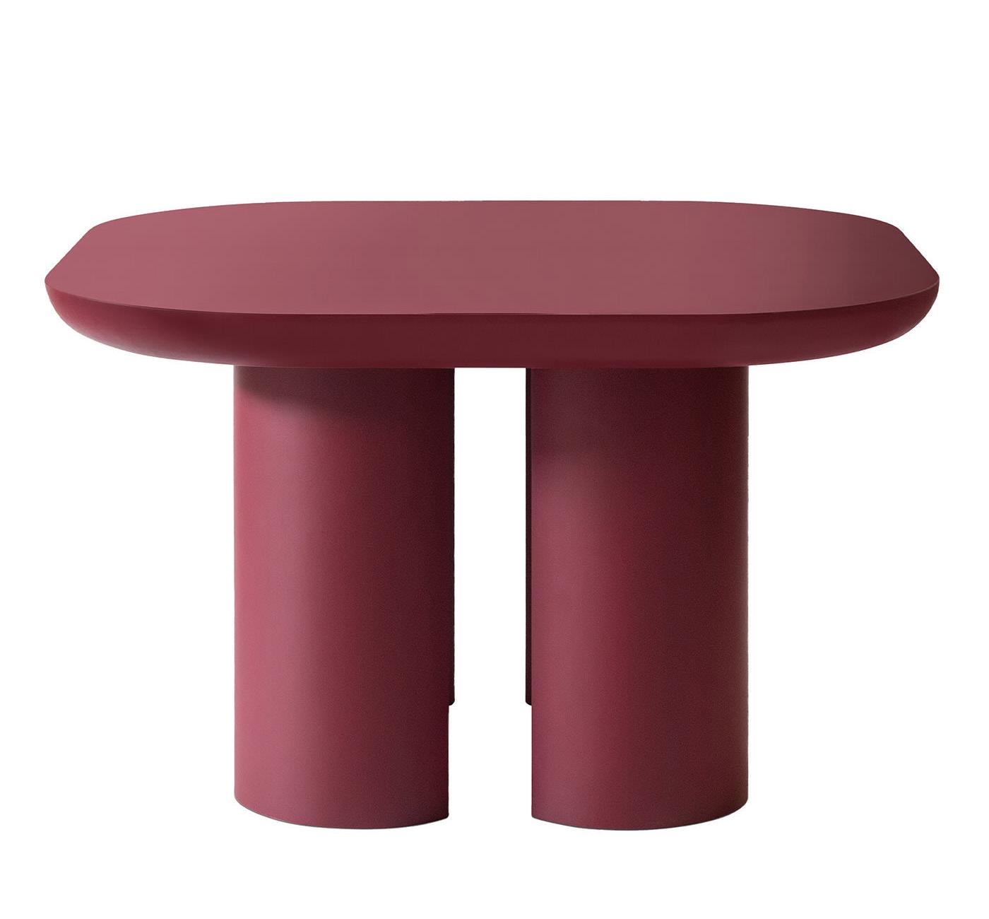 Red Wooden Dining Table