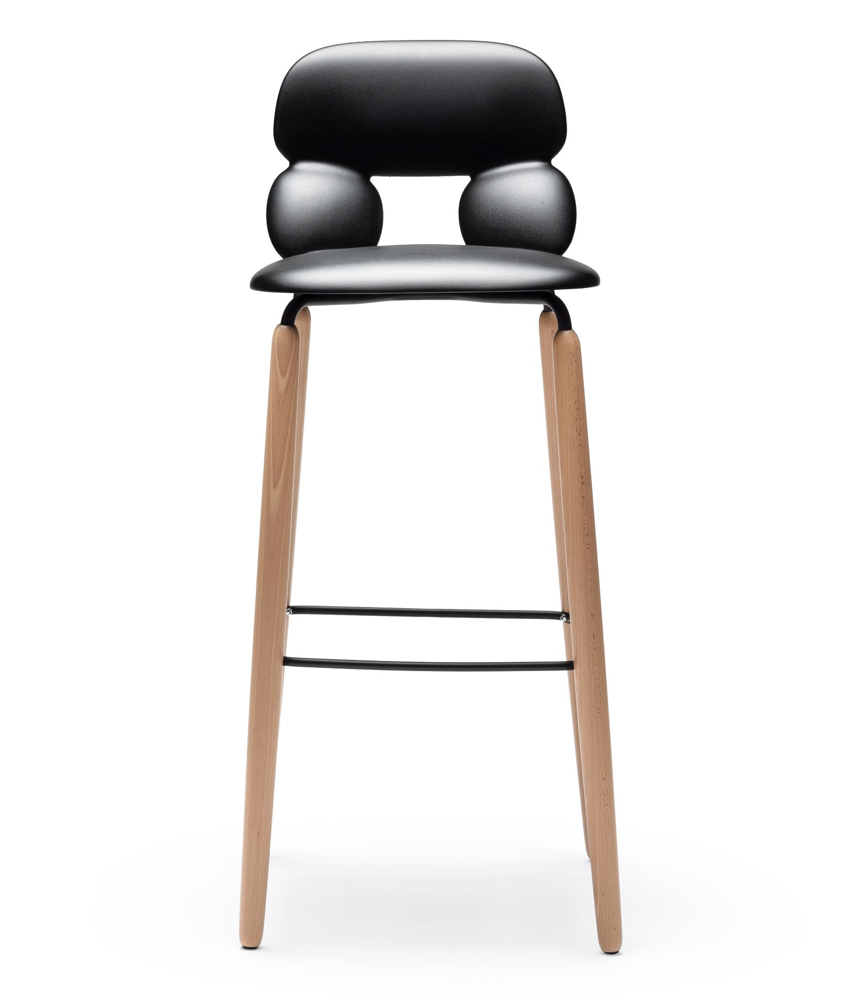 Nube Black Bar Stool