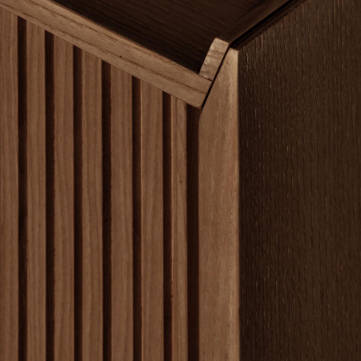 Sipario Low Premium Brown 2-Doors Sideboard Made in Italy
