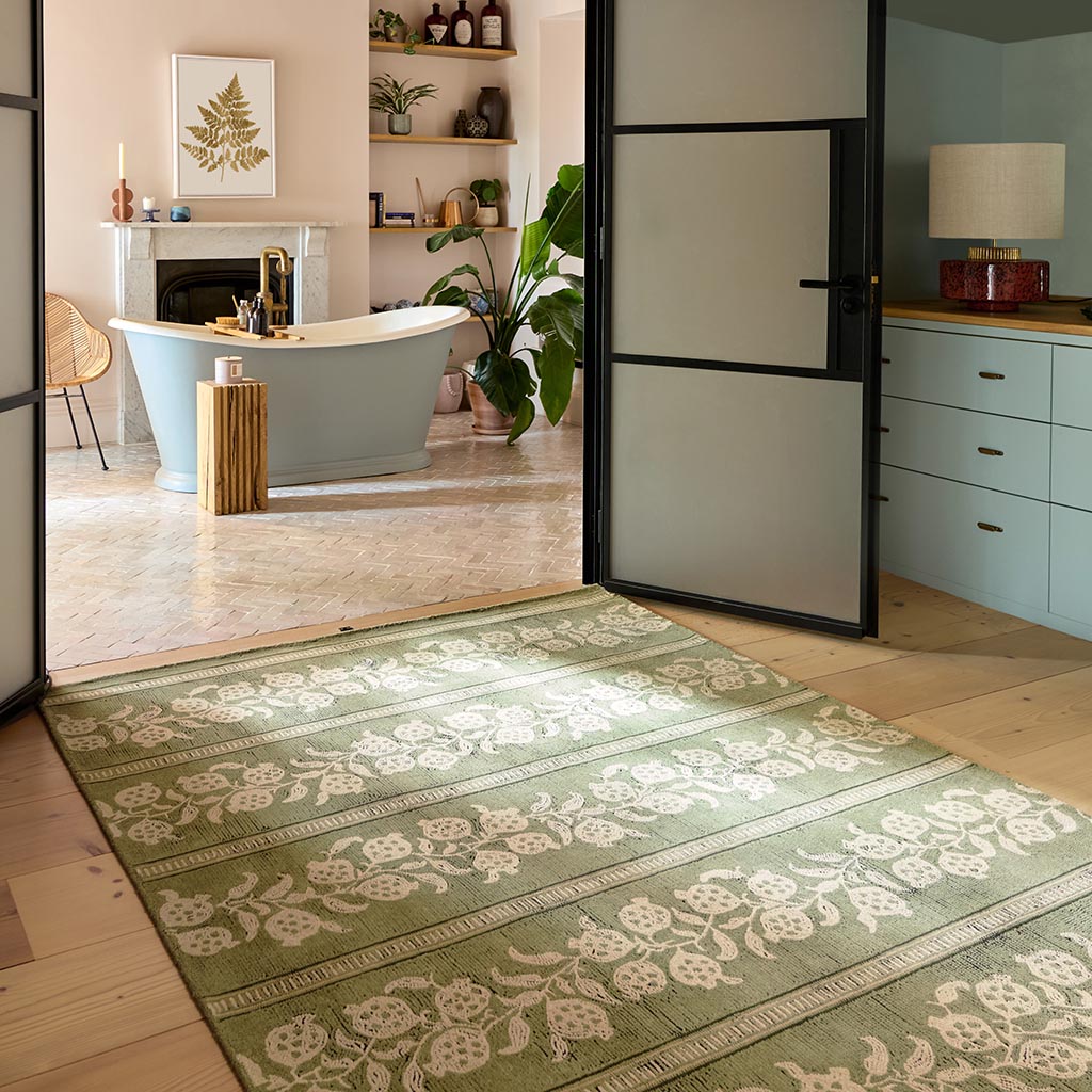 Anaar Forest Green 148007 Rug