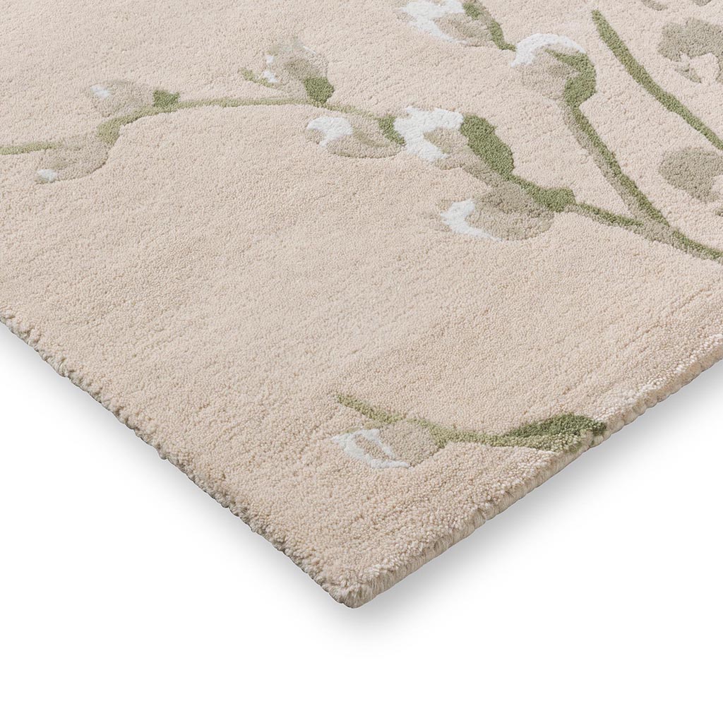 Pussy Willow Hedgerow Green Rug