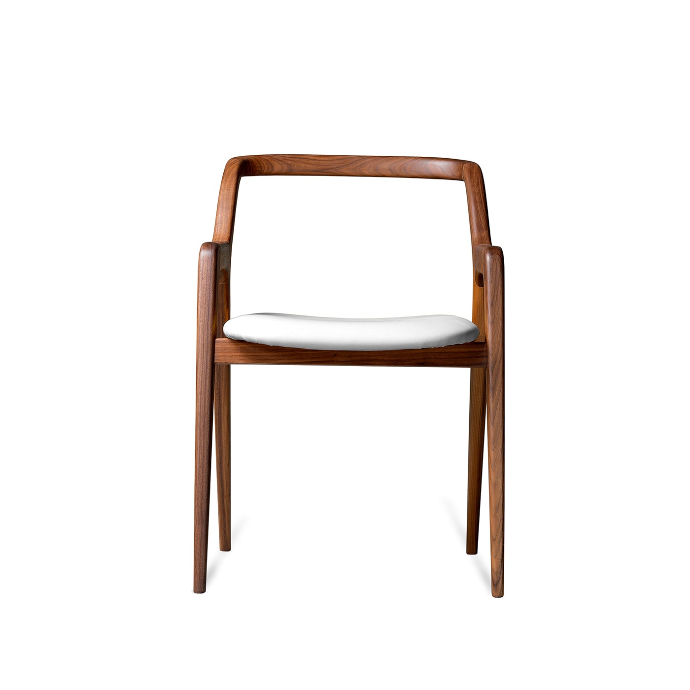 In Breve Artisan Solid Walnut Chair | Upholstery: Leather PANDORA 657