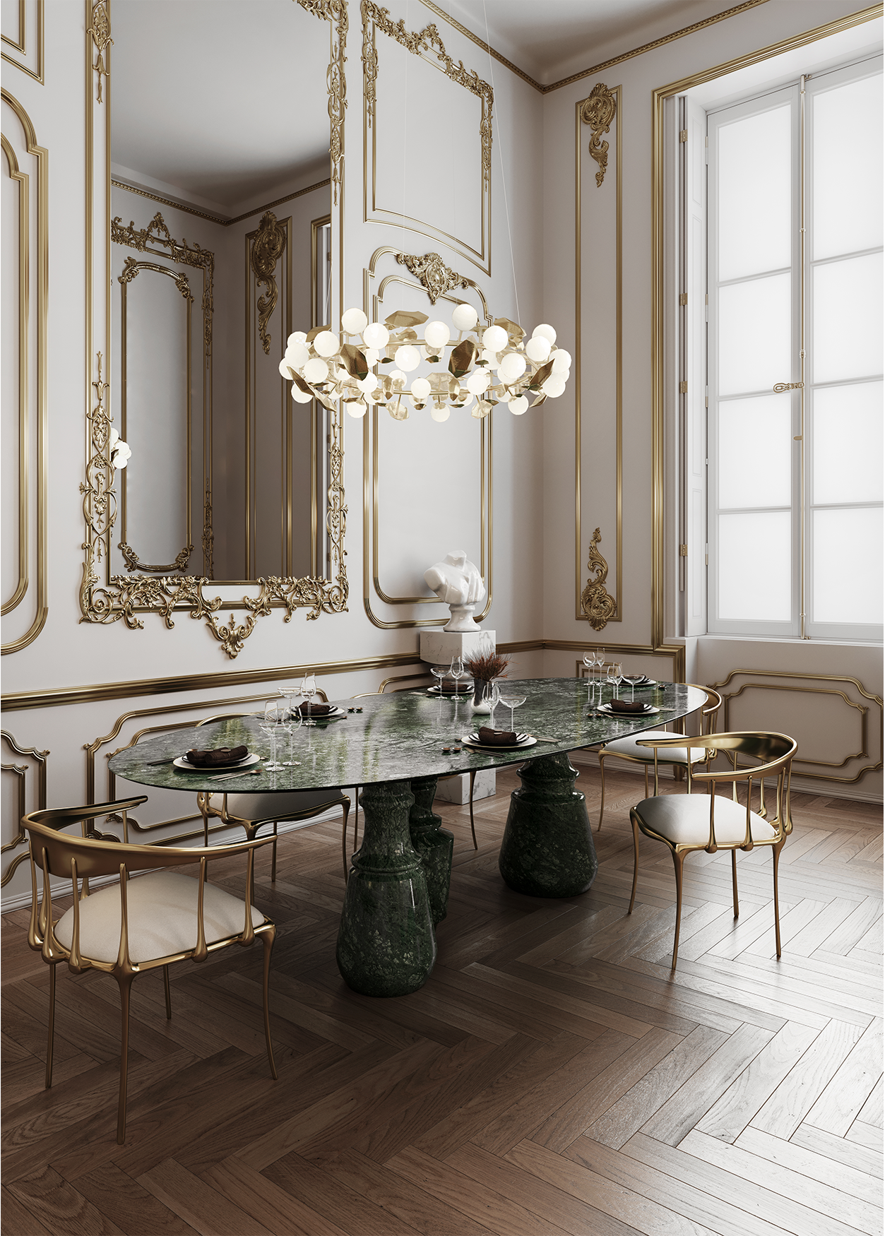 Obsidian Oval XL Guatemala Stone Dining Table