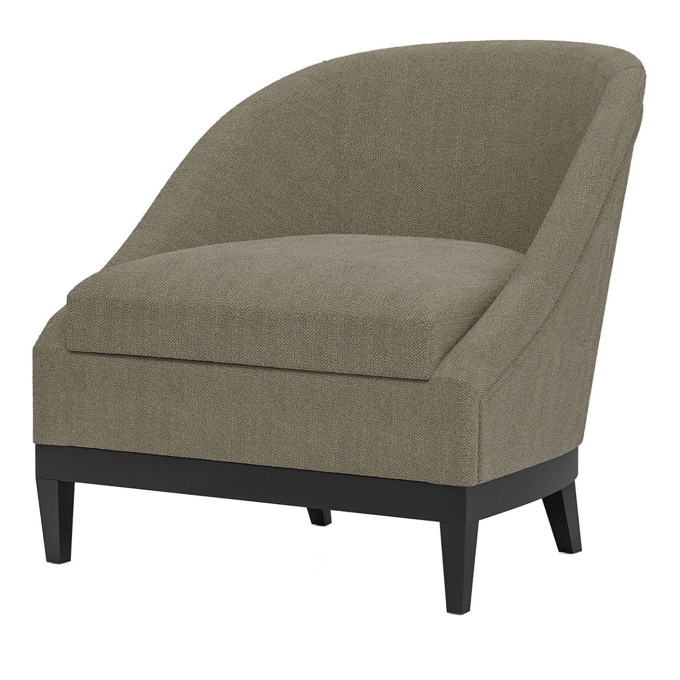 Fabric & Wood Armchair