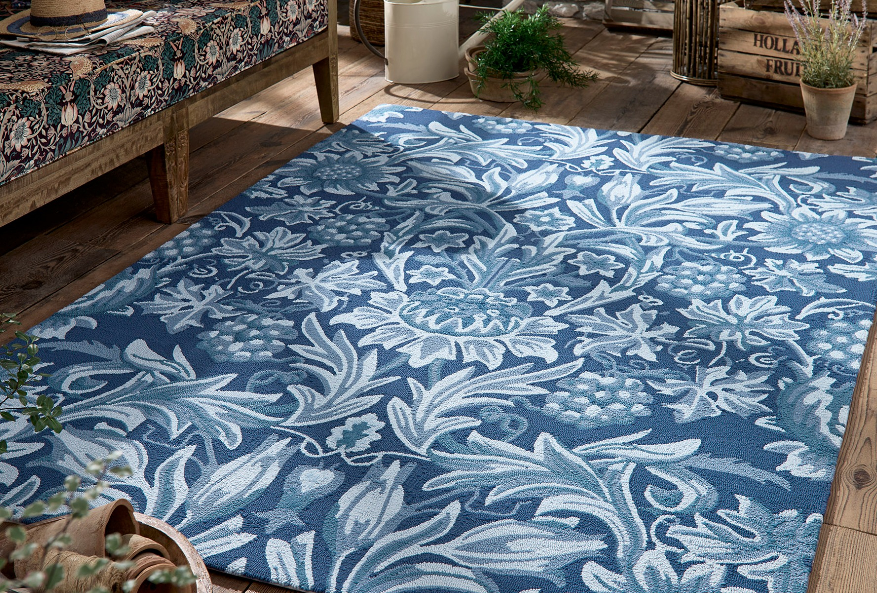 Sunflower Webb's Blue outdoor 427907 Rug