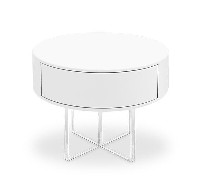 Nimbus White Bedside Table