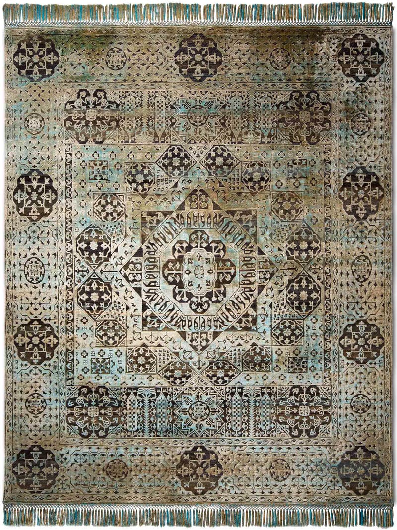 Green Mix Luxury Rug ☞ Size: 274 x 365 cm