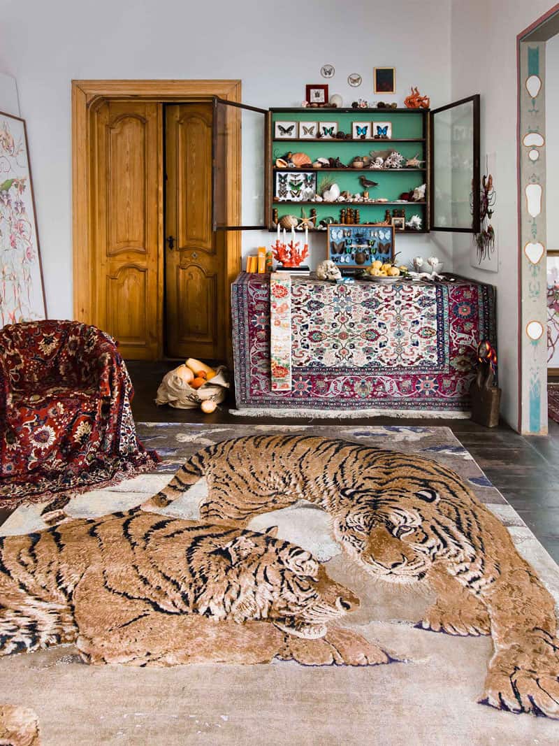 Tiger Hand-Woven Rug