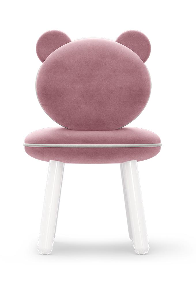 Fluffy Pink Bear Children's Chair