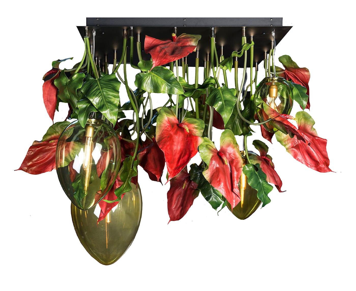 Dark Anthurium Chandelier