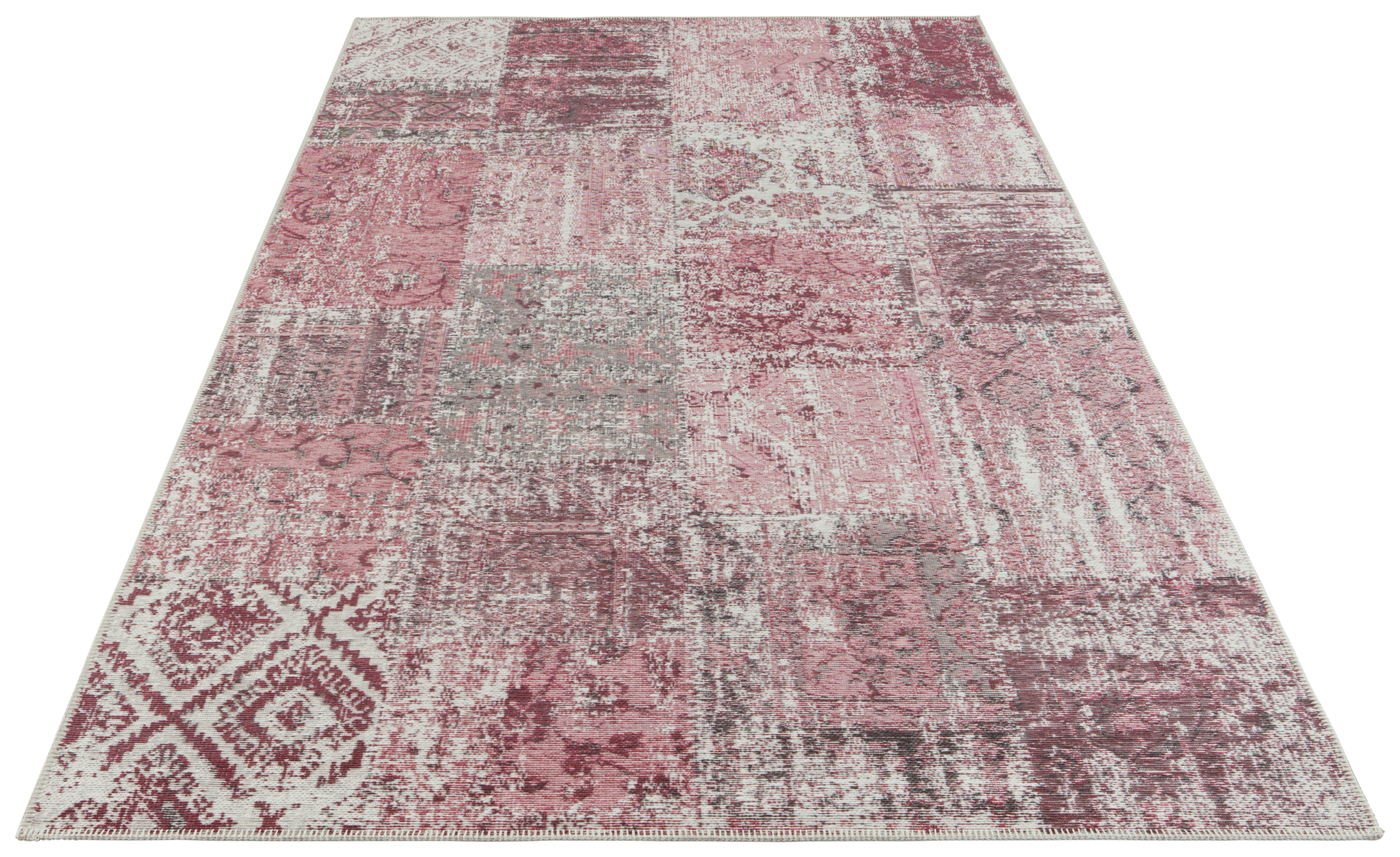 Design Flatweave Denain Pink In Patchwork-optic Rug | Size: 120 x 170 cm
