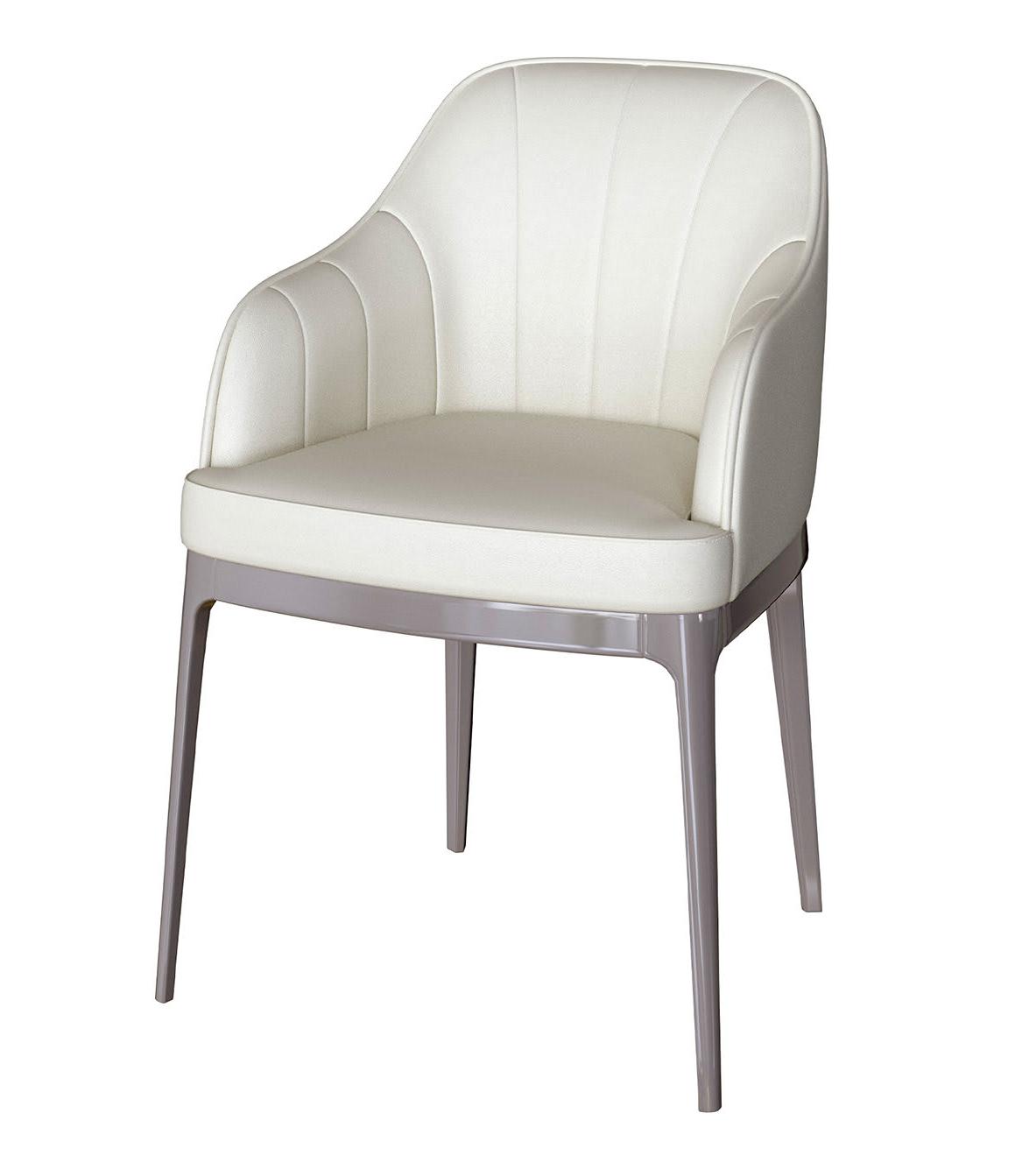 Clizia White Armchair