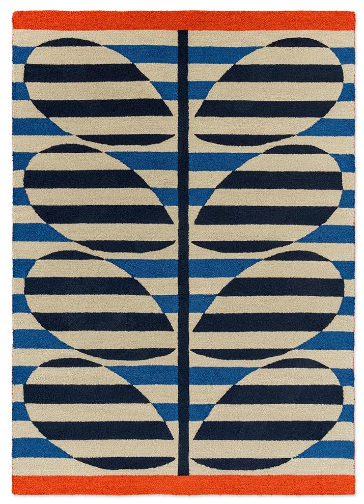 Stripy Stem Azure Outdoor Rug