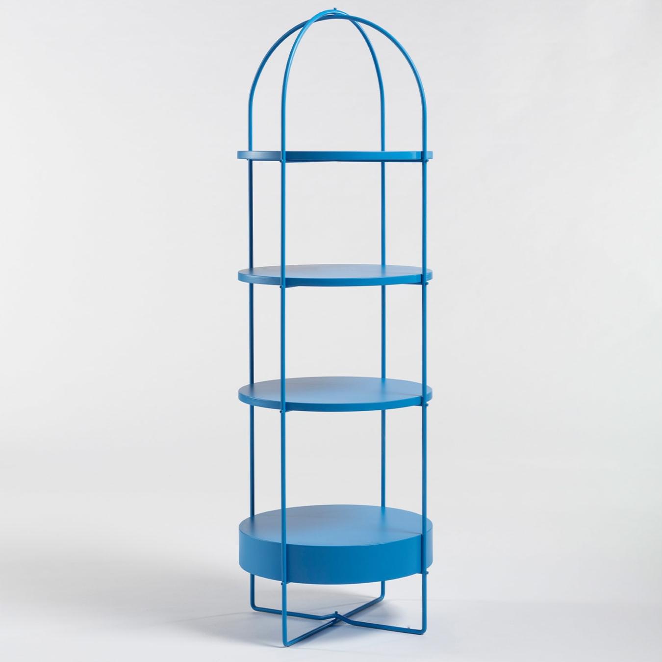 Blue Lacquered Bookcase