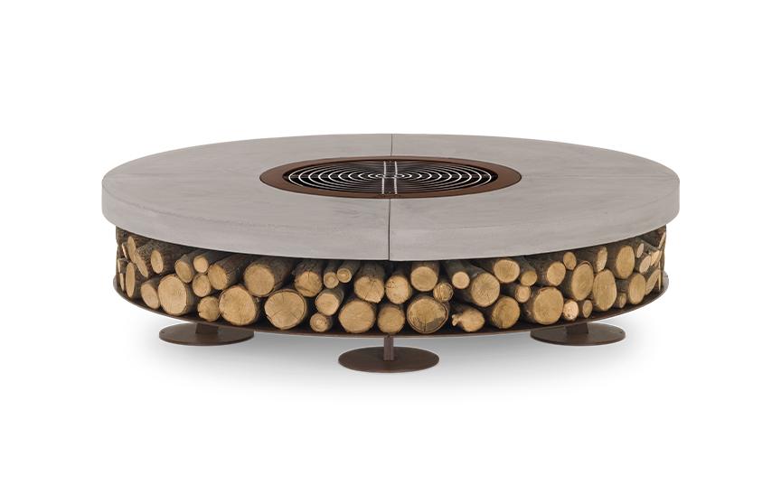 Ercole Concrete Grey Fire Pit | Dimensions: Ø 150 cm