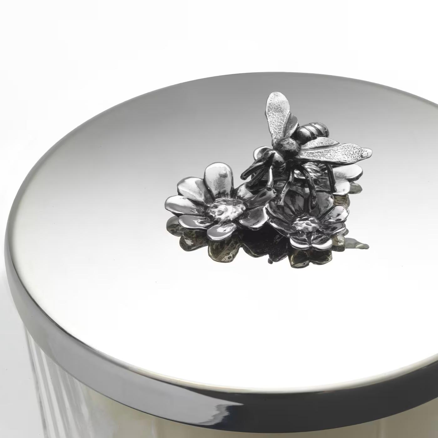Spring Bee Silver Candle Vase