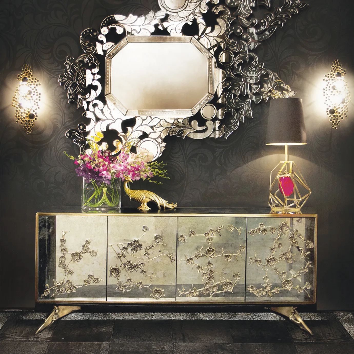 Mirage Aged Mirror Sideboard